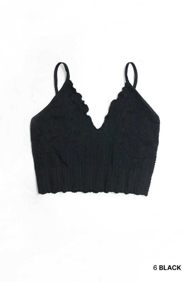 NIKIBIKI Lace Textured Bralette - ONE SIZE - eloise boutique
