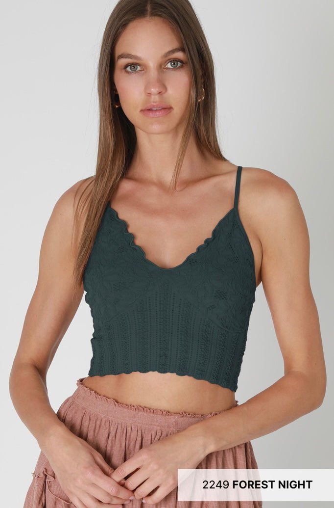 NIKIBIKI Lace Textured Bralette - ONE SIZE - eloise boutique