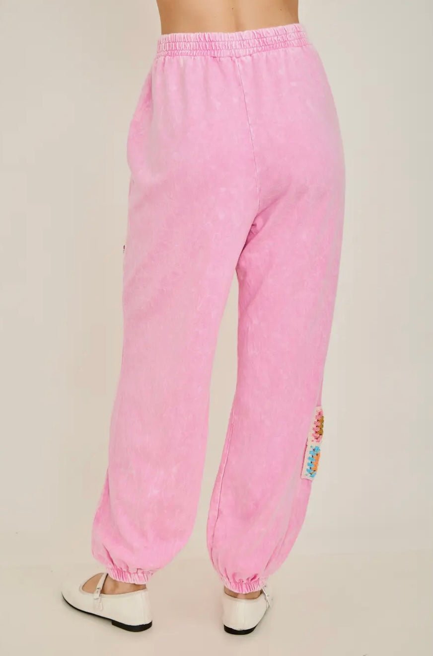 Nostalgia Bloom Crochet Jogger - eloise boutique