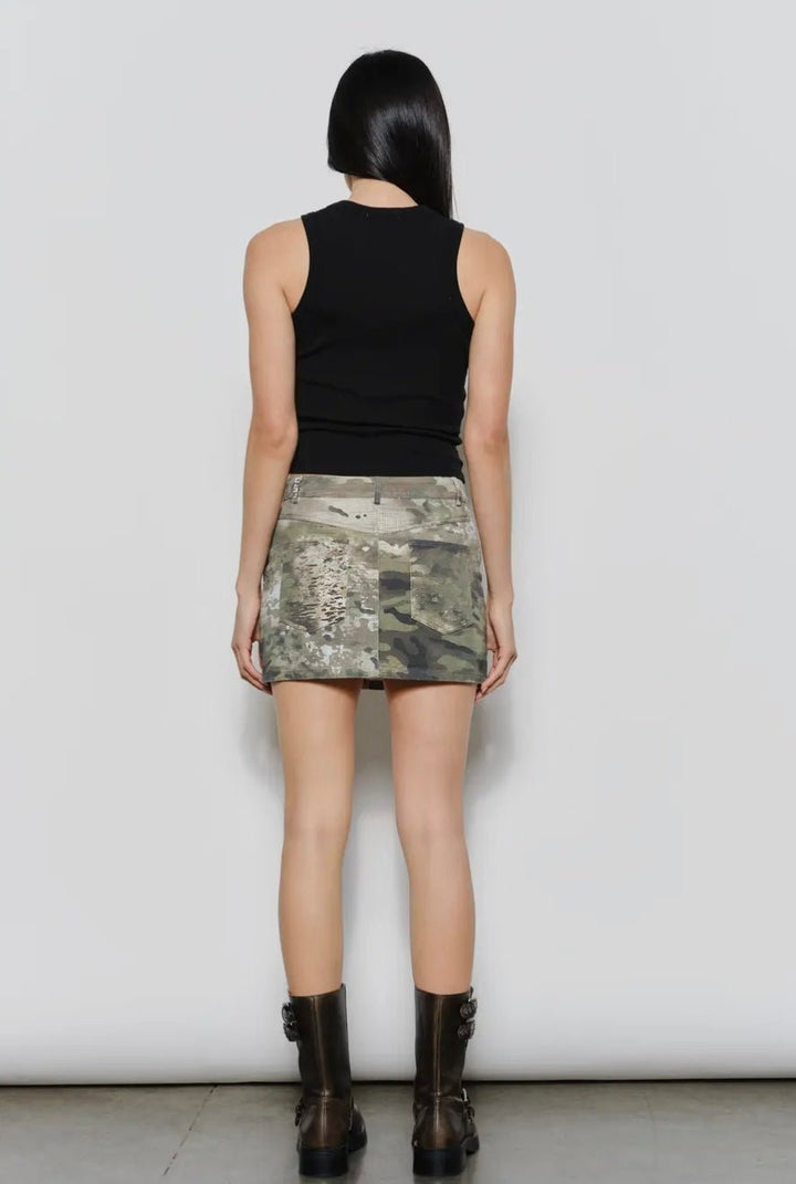 Ozzy Olive Bead Embroidery Tank - eloise boutique