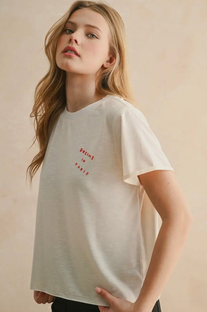 Paris Printed Graphic Tee - eloise boutique