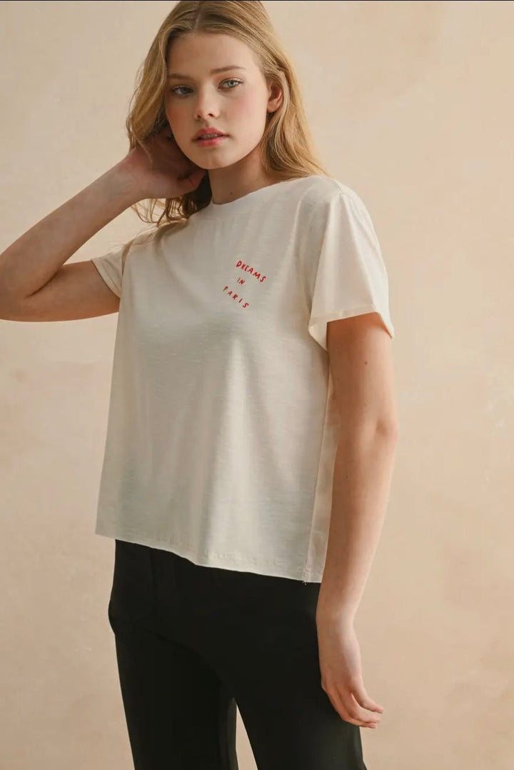 Paris Printed Graphic Tee - eloise boutique