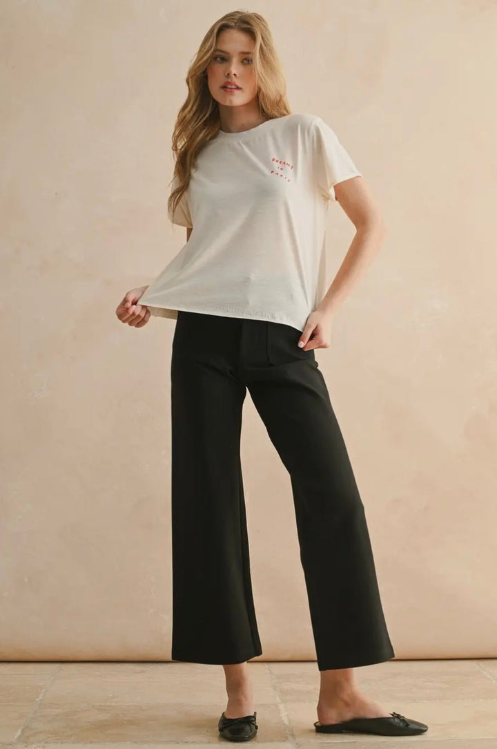 Paris Printed Graphic Tee - eloise boutique