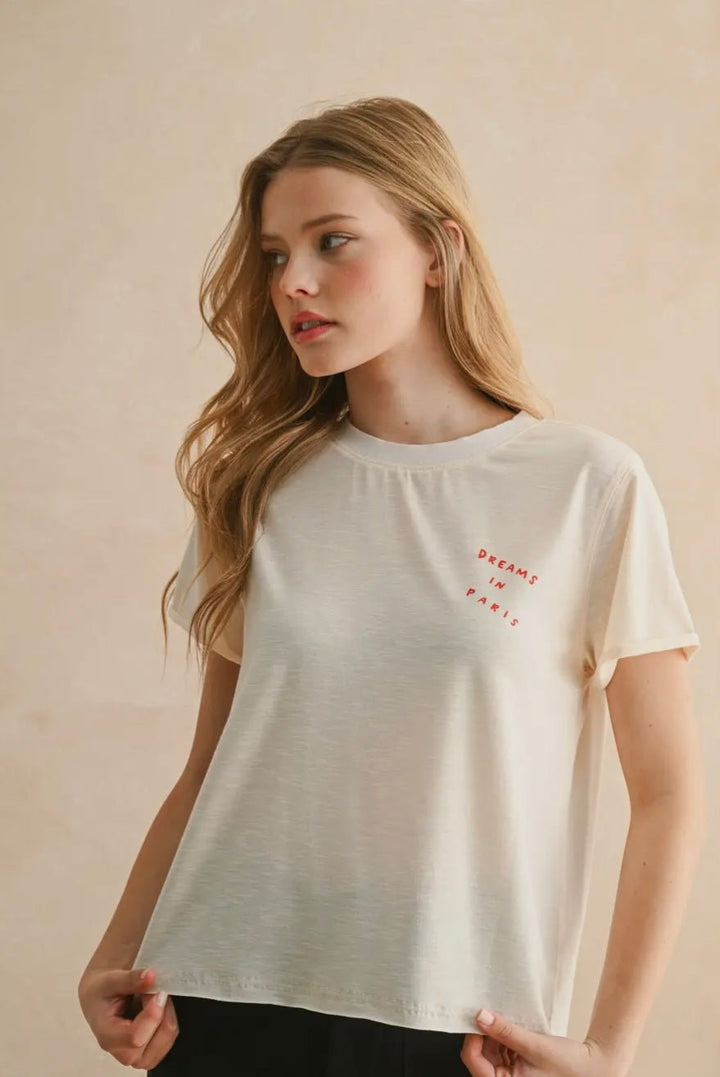 Paris Printed Graphic Tee - eloise boutique