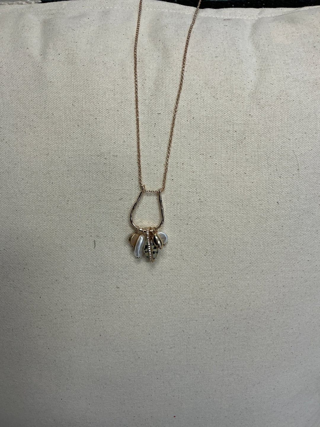 Pearl and Stone Charm Necklace - eloise boutique