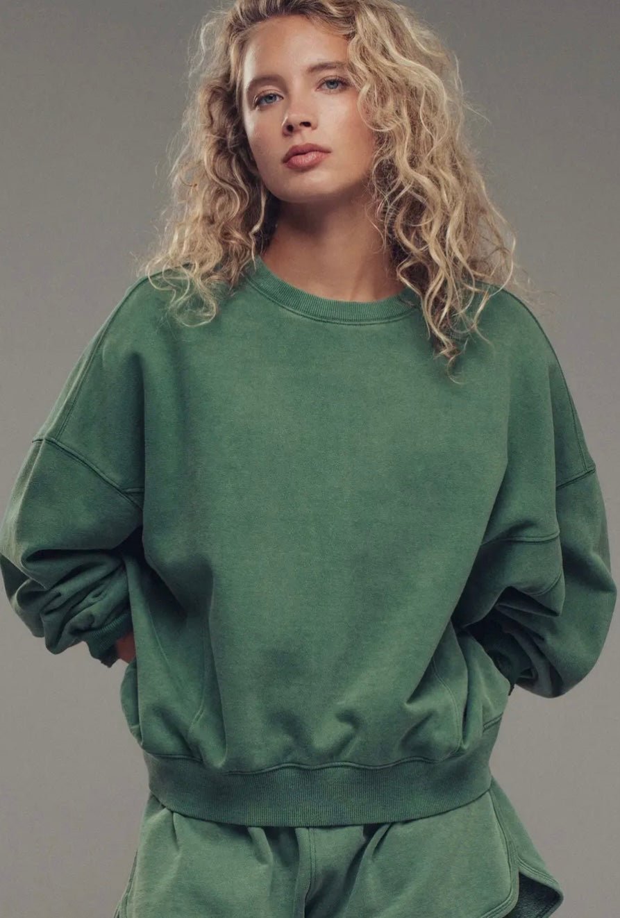 Pigment Washed Relaxed Fit Sweatshirt - eloise boutique