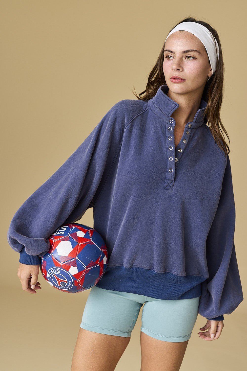 Piper Snap Button Collared Pullover - eloise boutique