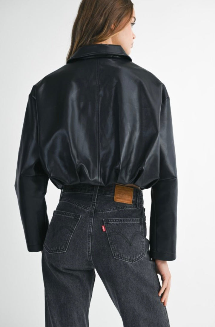 Pleated Cropped Jacket - eloise boutique