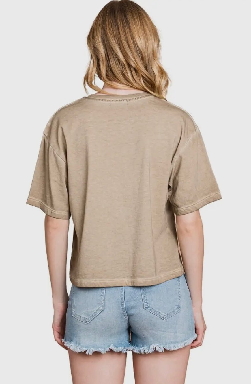 Puff Short Sleeve Howdy Longhorn Graphic Tee - eloise boutique
