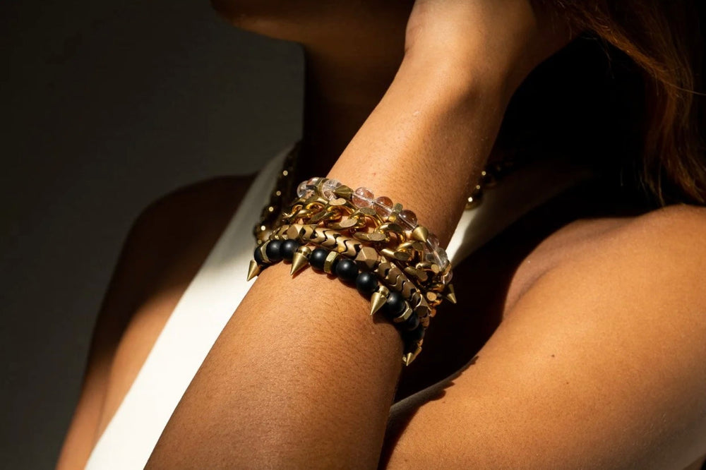 Rachel Nathan Bracelet On Point : Matte Black Agate - eloise boutique