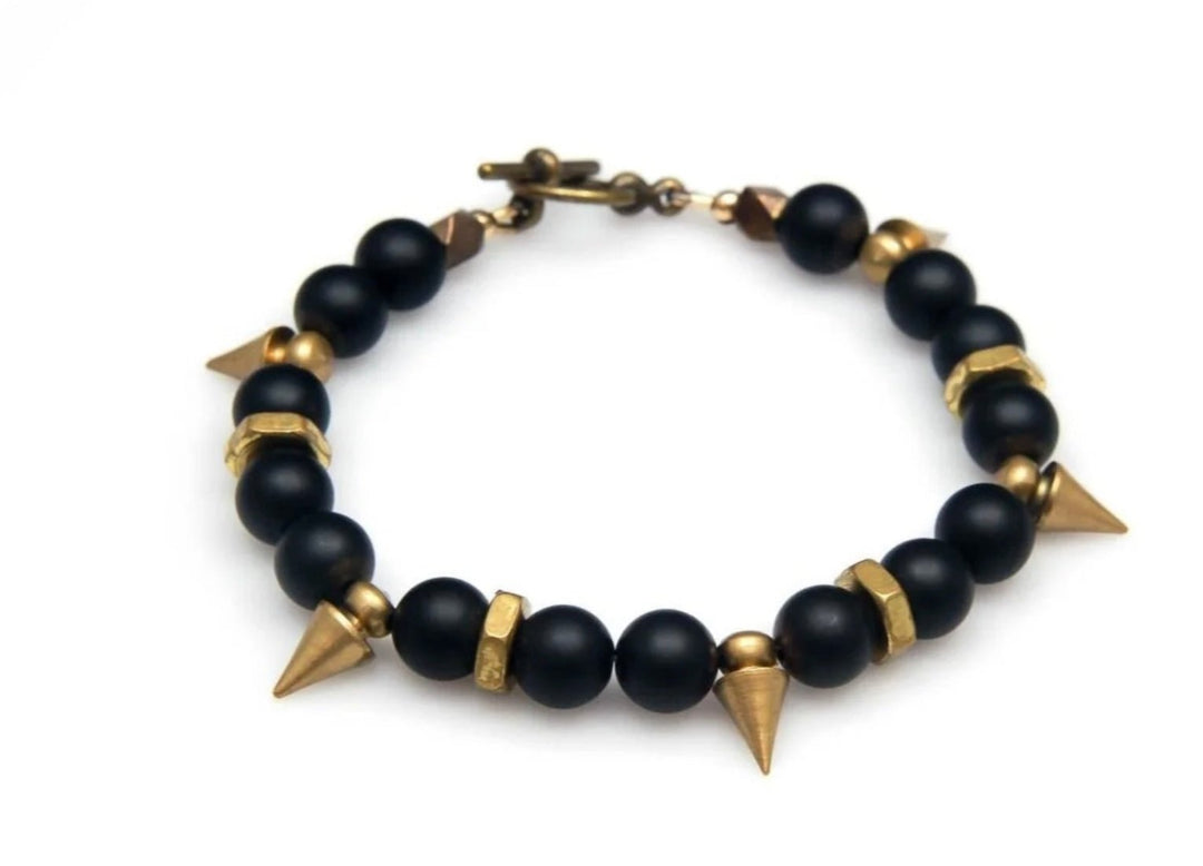Rachel Nathan Bracelet On Point : Matte Black Agate - eloise boutique