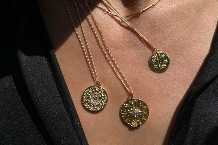Rachel Nathan Medallion Necklace Direction - eloise boutique