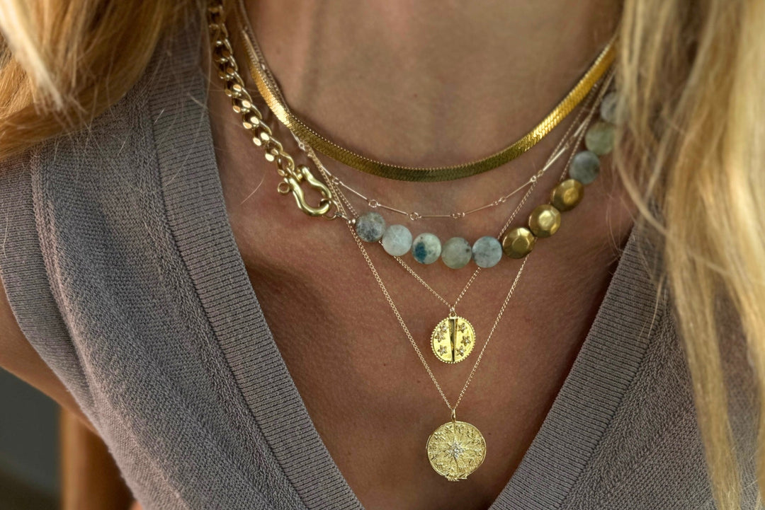 Rachel Nathan Medallion Necklace Direction - eloise boutique
