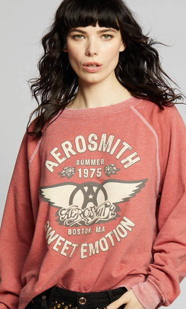Recycled Karma Aerosmith Sweet Emotion Oversized Vintage Sweatshirt - eloise boutique
