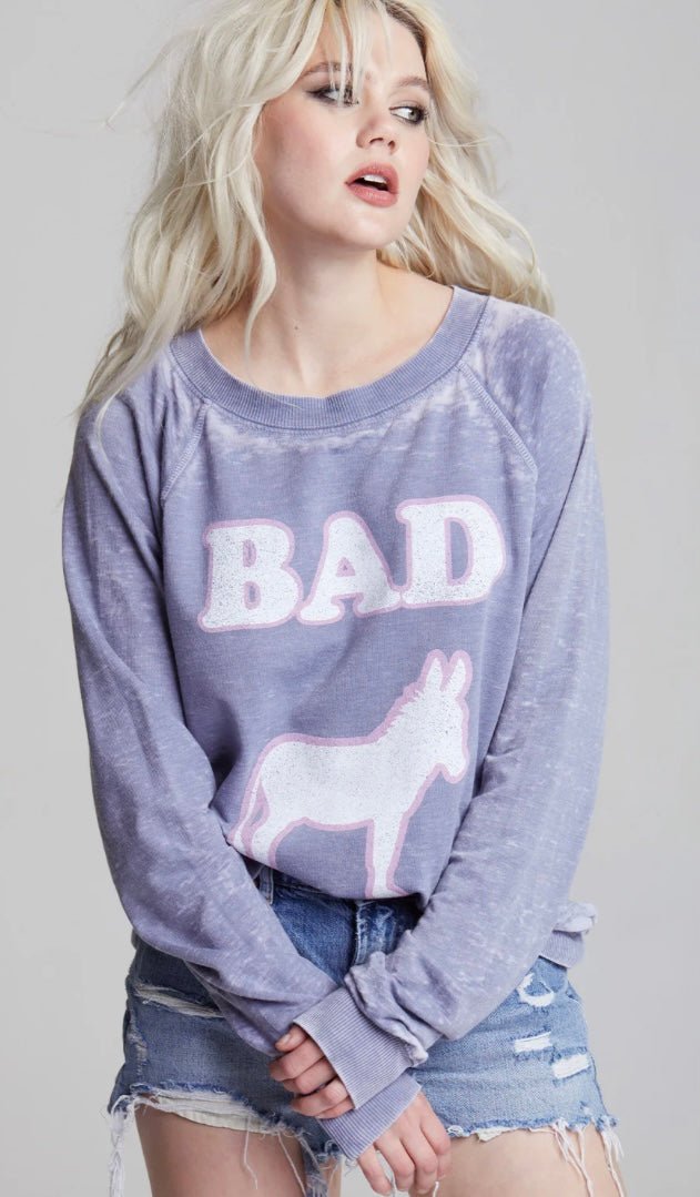 Recycled Karma Bad A** Oversized Graphic Sweatshirt - eloise boutique