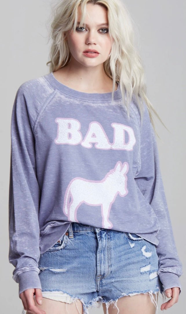Recycled Karma Bad A** Oversized Graphic Sweatshirt - eloise boutique