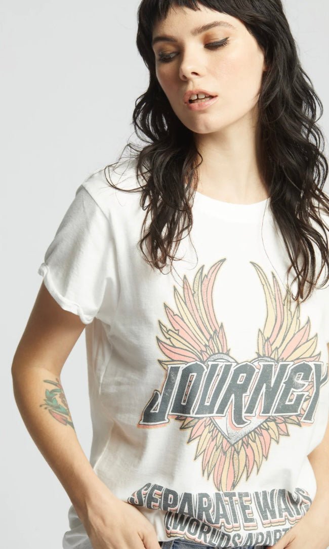 Recycled Karma Journey Seperate Ways White Graphic Tee - eloise boutique