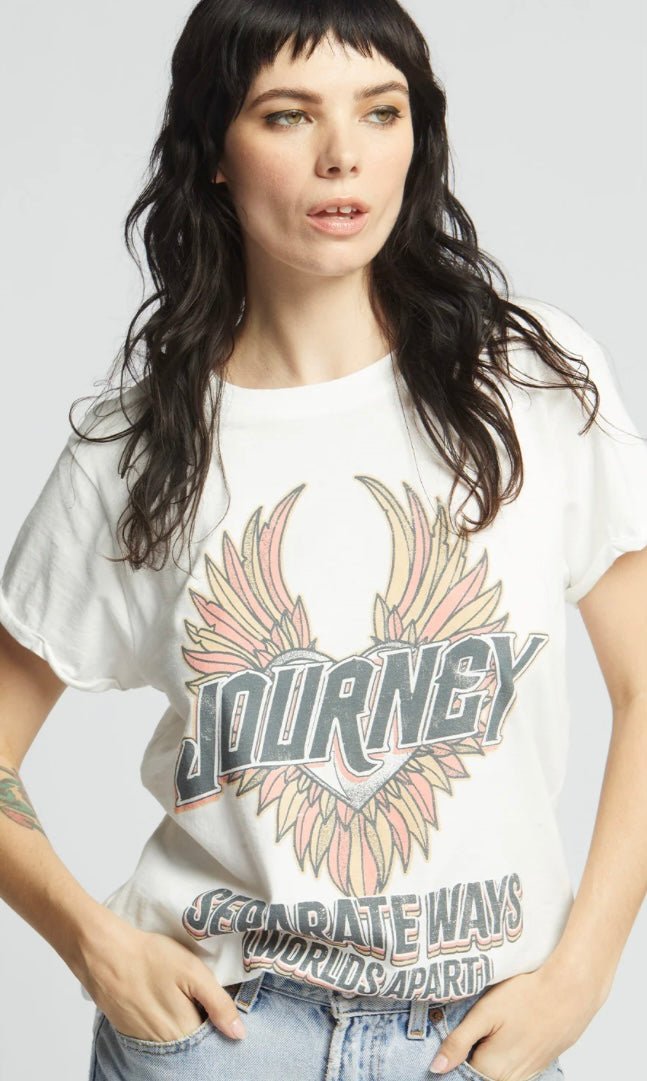 Recycled Karma Journey Seperate Ways White Graphic Tee - eloise boutique