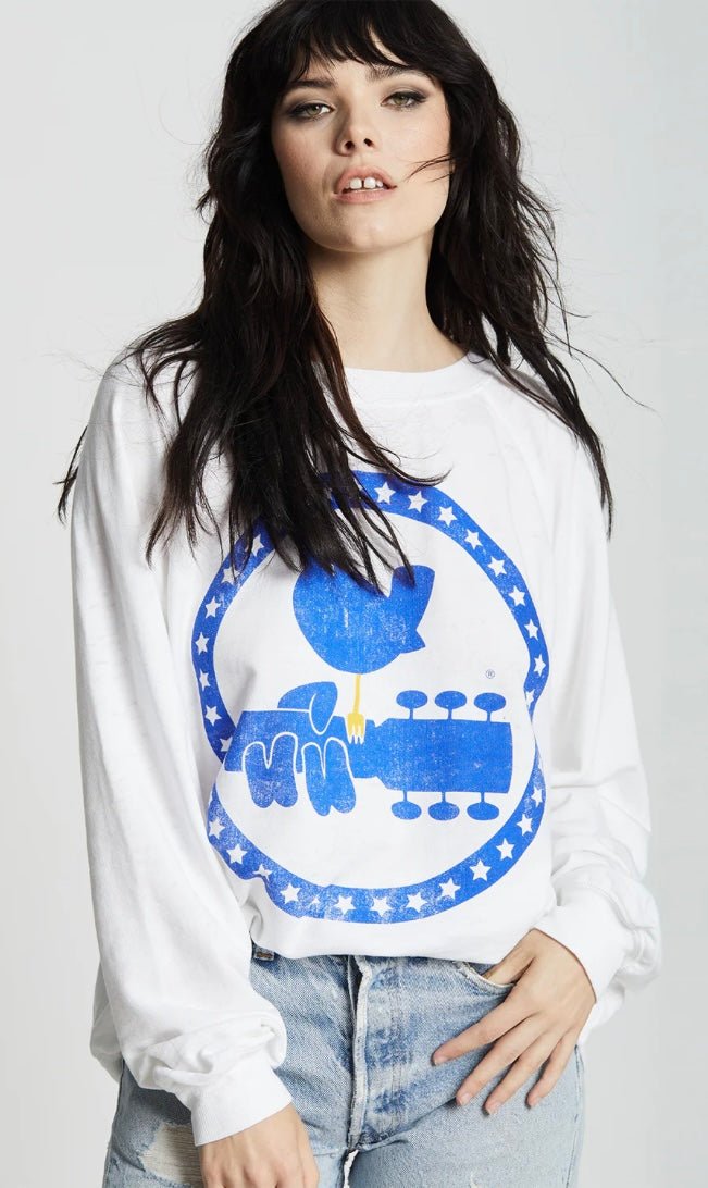 Recycled Karma Woodstock 3 Days Of Peace Oversized Graphic Sweatshirt - eloise boutique