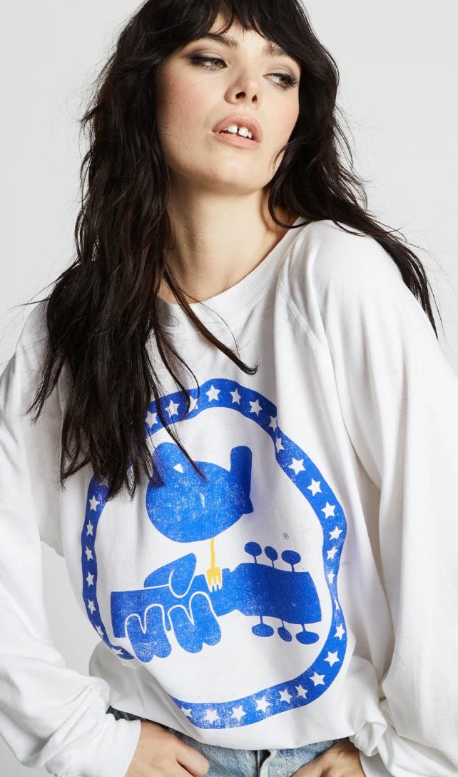 Recycled Karma Woodstock 3 Days Of Peace Oversized Graphic Sweatshirt - eloise boutique