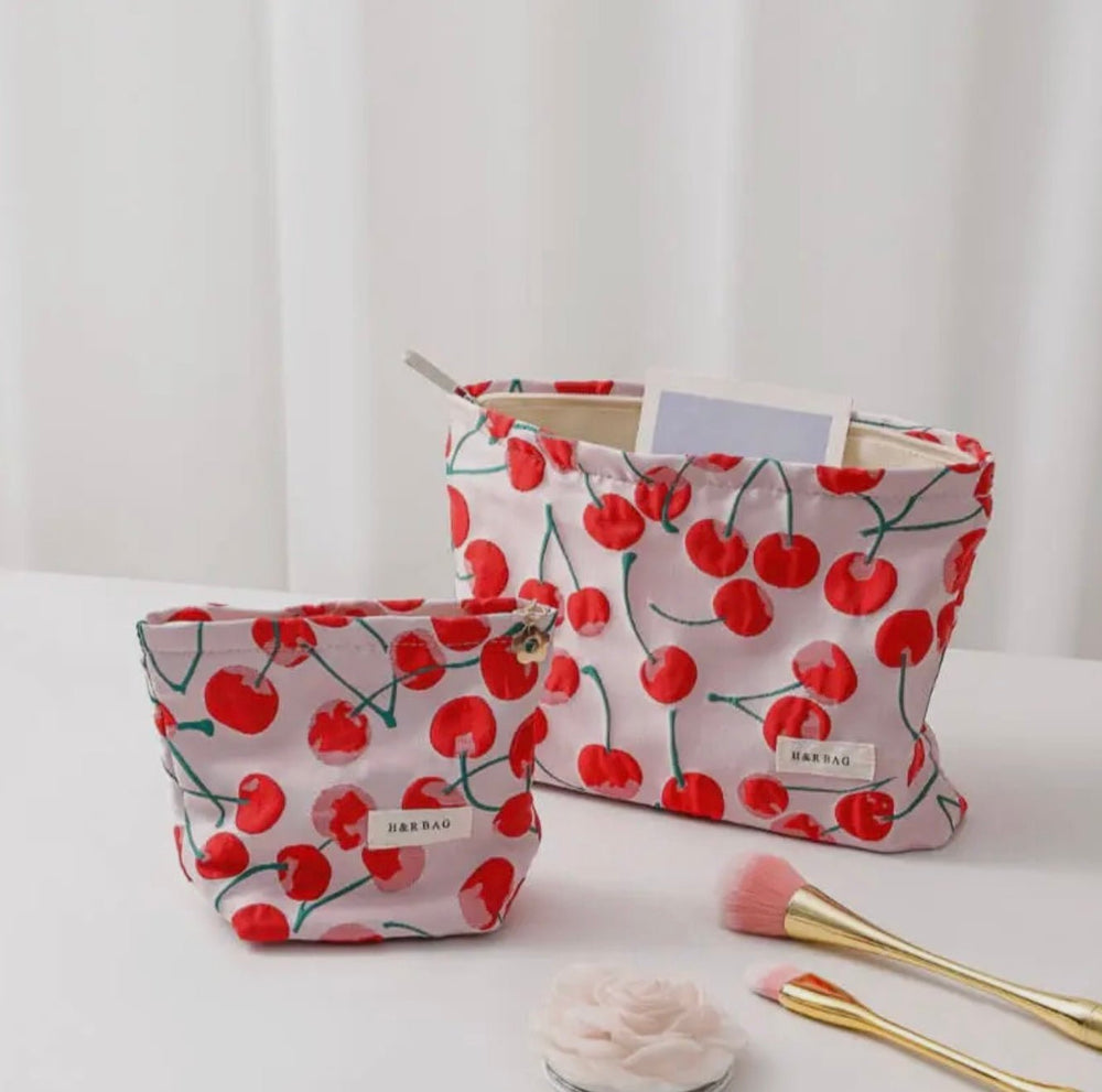 Red Cherry Portable Storage Bag - SMALL - eloise boutique