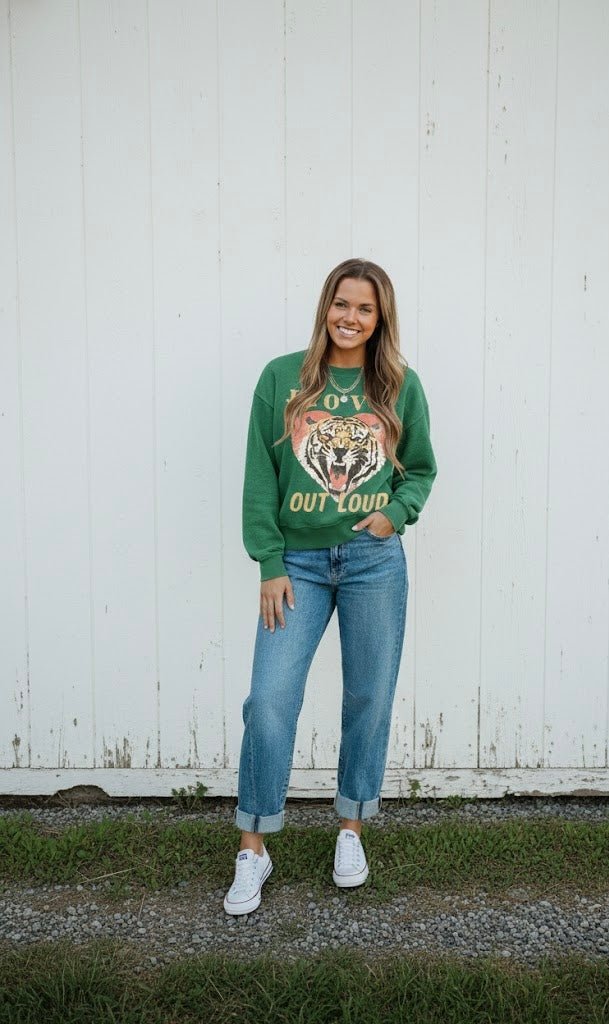 Roaring Romance Graphic Pullover - eloise boutique