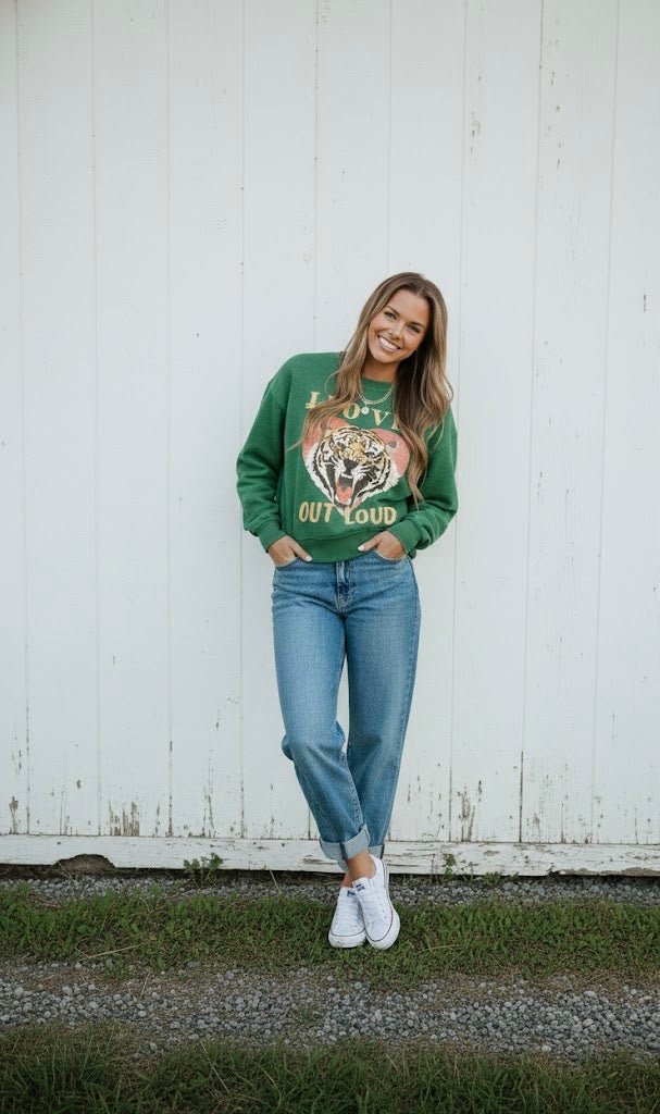 Roaring Romance Graphic Pullover - eloise boutique
