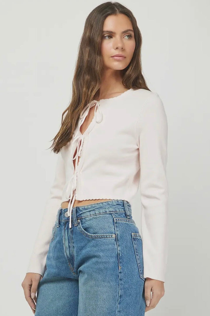 Rosalie Ribbon - Tie Cardigan - eloise boutique