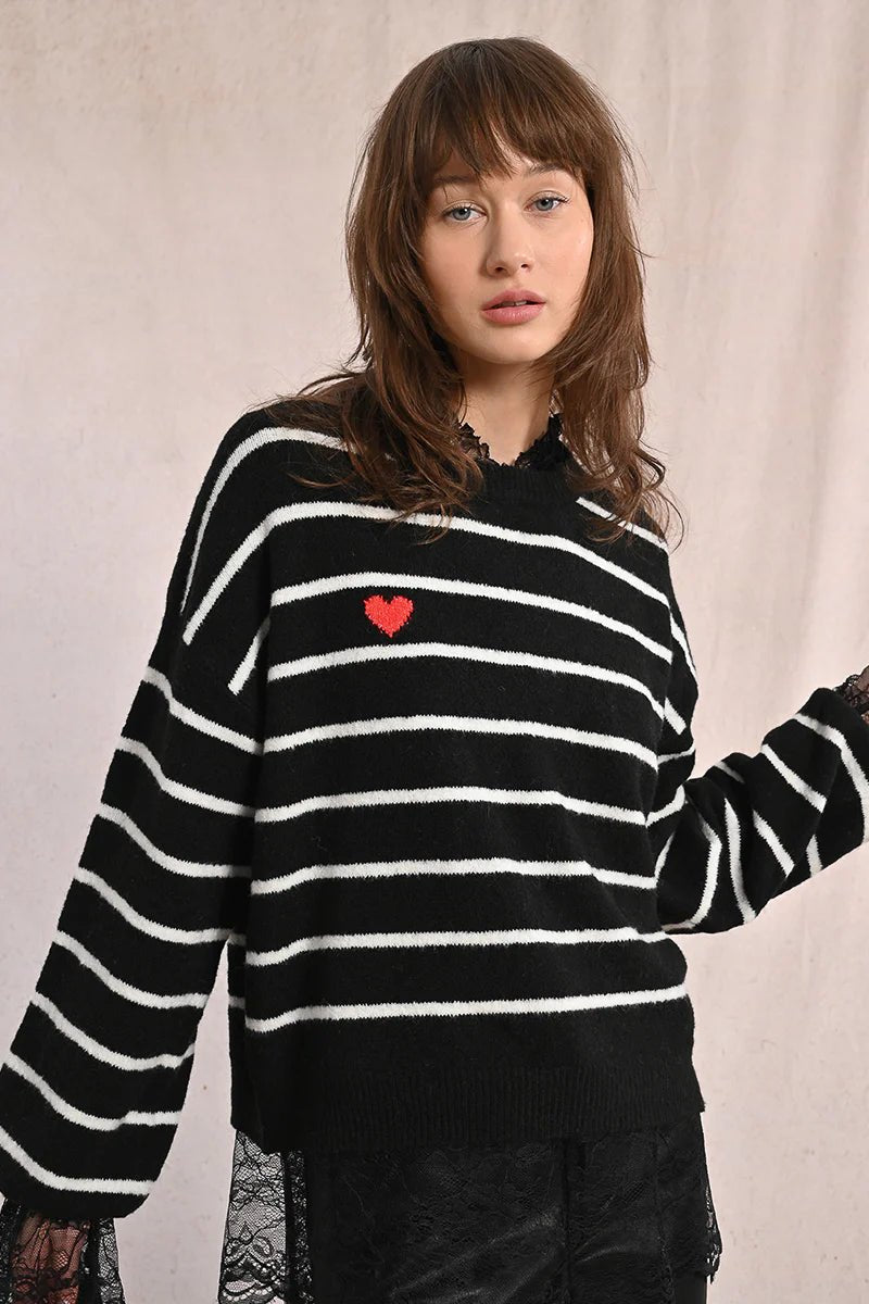 Sailor Heart Knit Sweater - eloise boutique