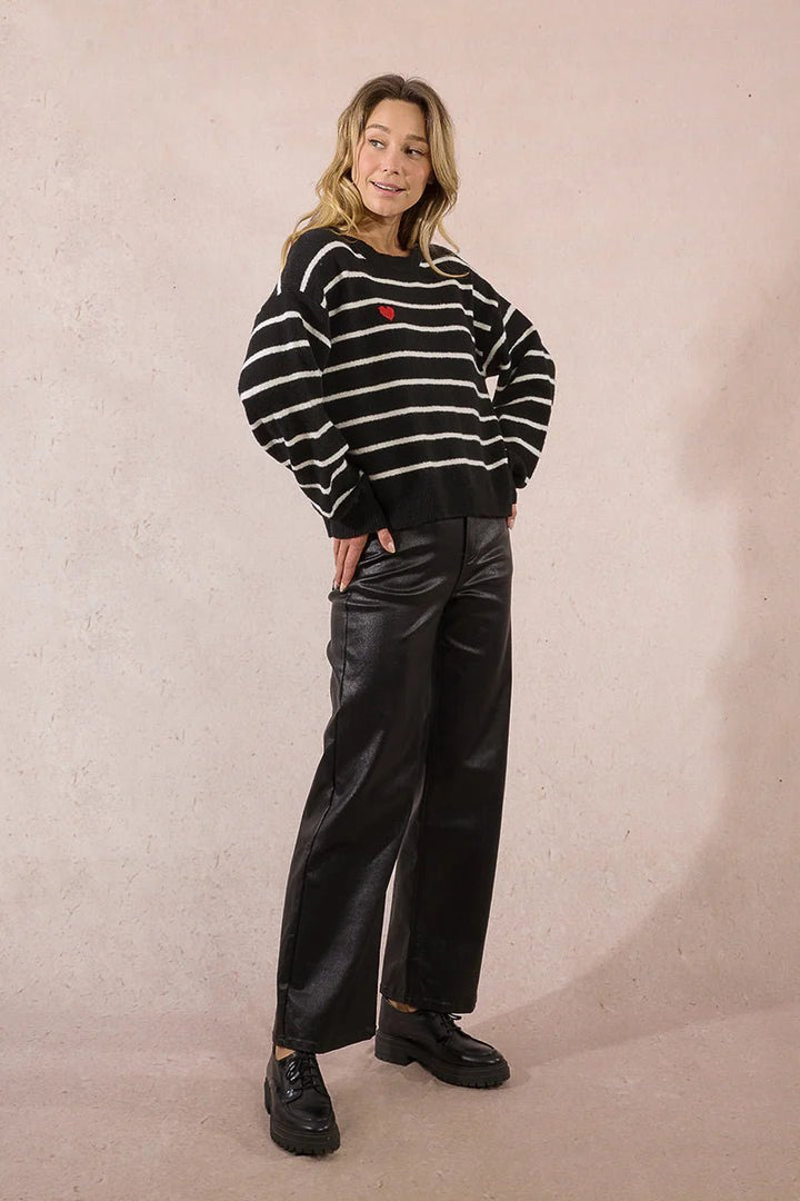Sailor Heart Knit Sweater - eloise boutique