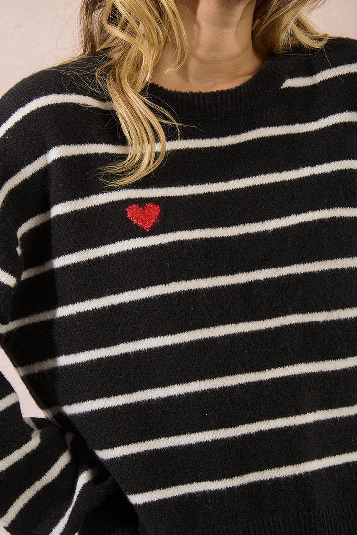 Sailor Heart Knit Sweater - eloise boutique