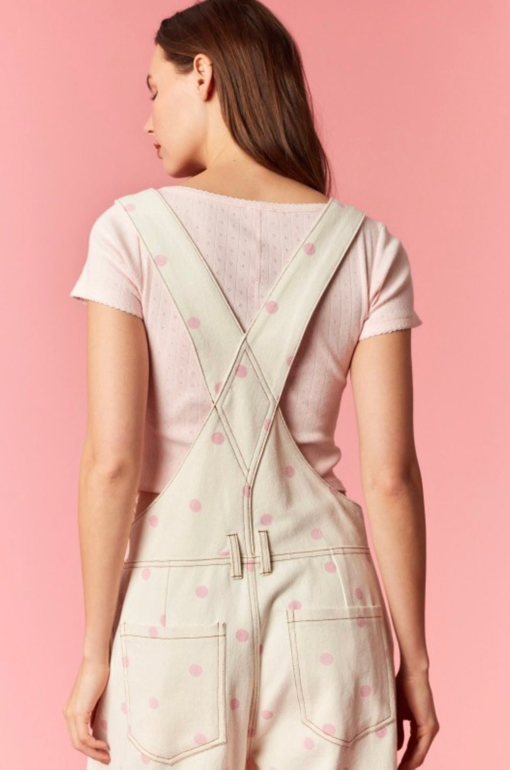 Scallop Detail Pointelle Button - Up Tee - eloise boutique