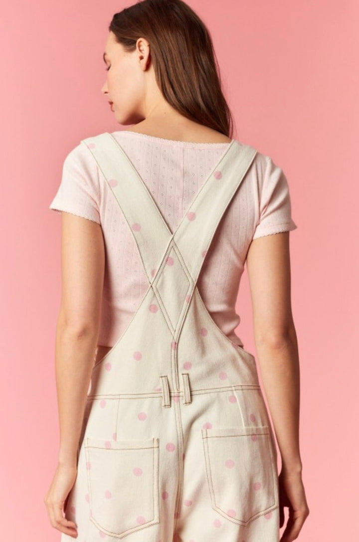 Scallop Detail Pointelle Button - Up Tee - eloise boutique