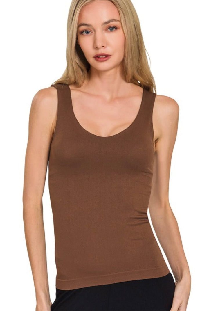Seamless Bra Lined Tank - eloise boutique