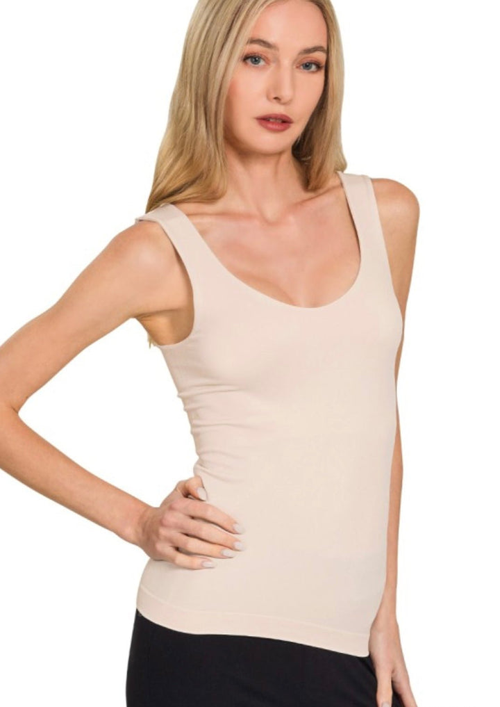 Seamless Bra Lined Tank - eloise boutique