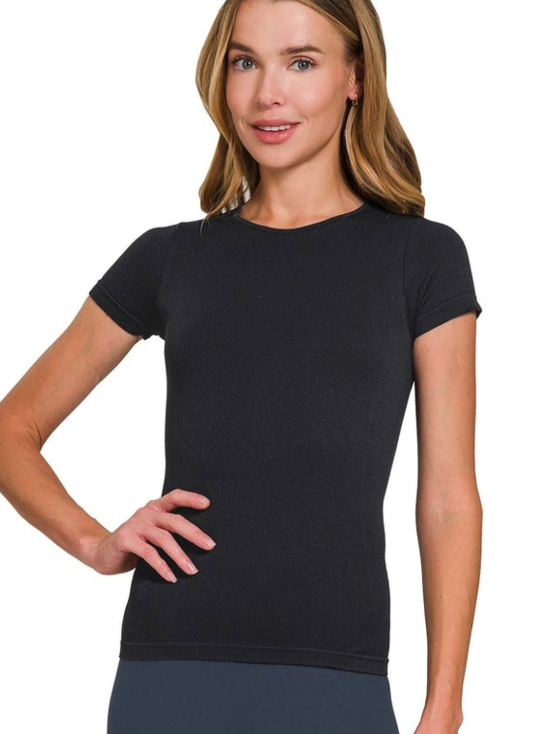 Seamless Crew Neck Tee - eloise boutique