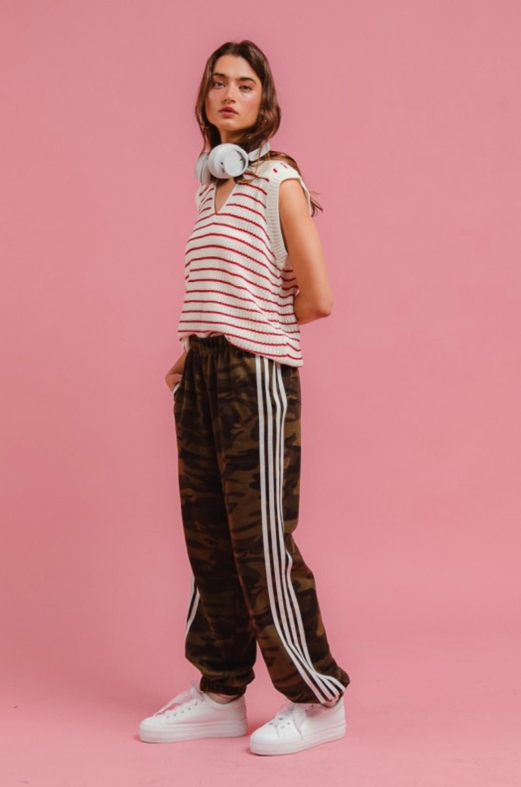 Side Lines Camouflage Track Pants - eloise boutique