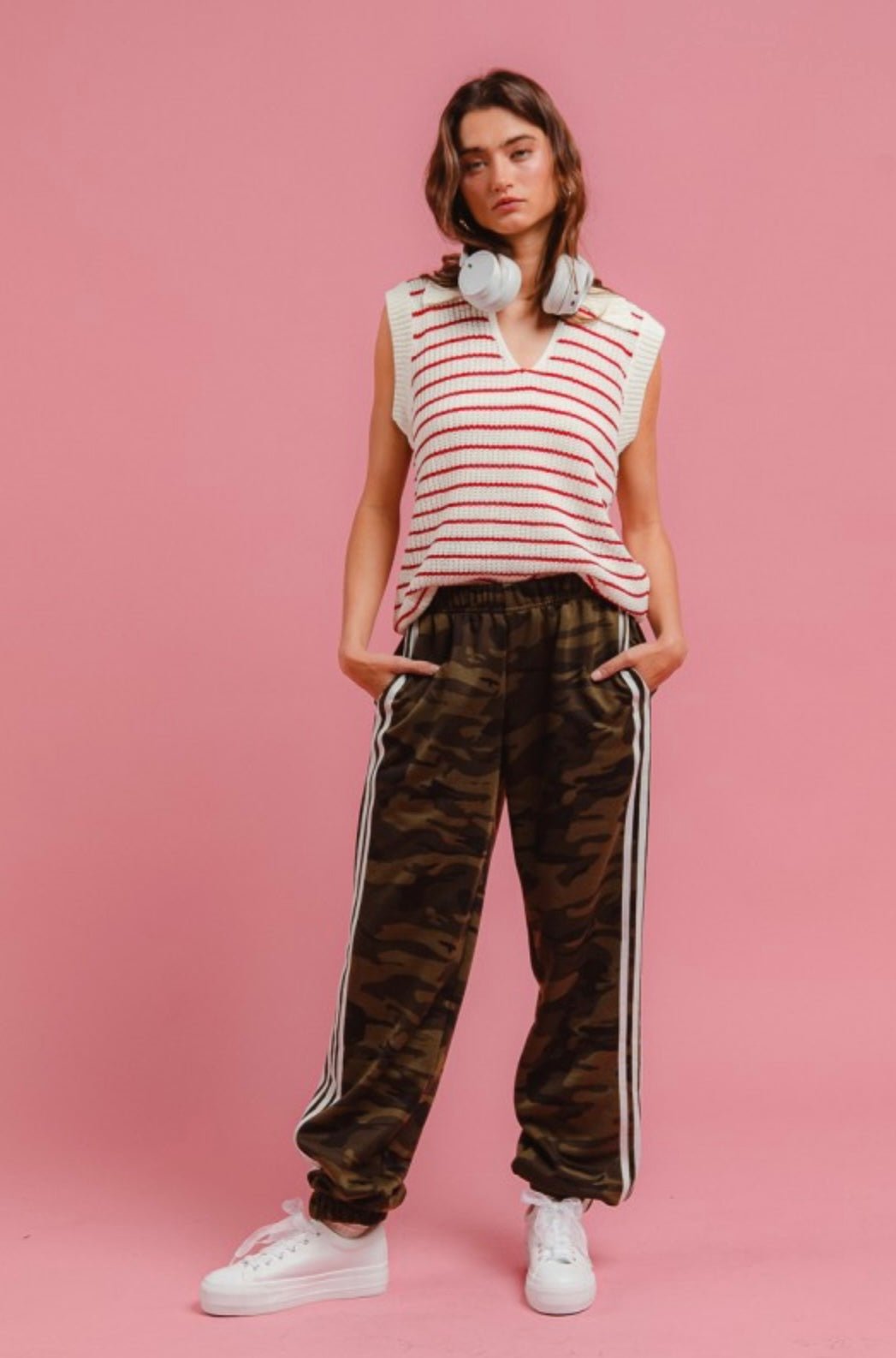 Side Lines Camouflage Track Pants - eloise boutique