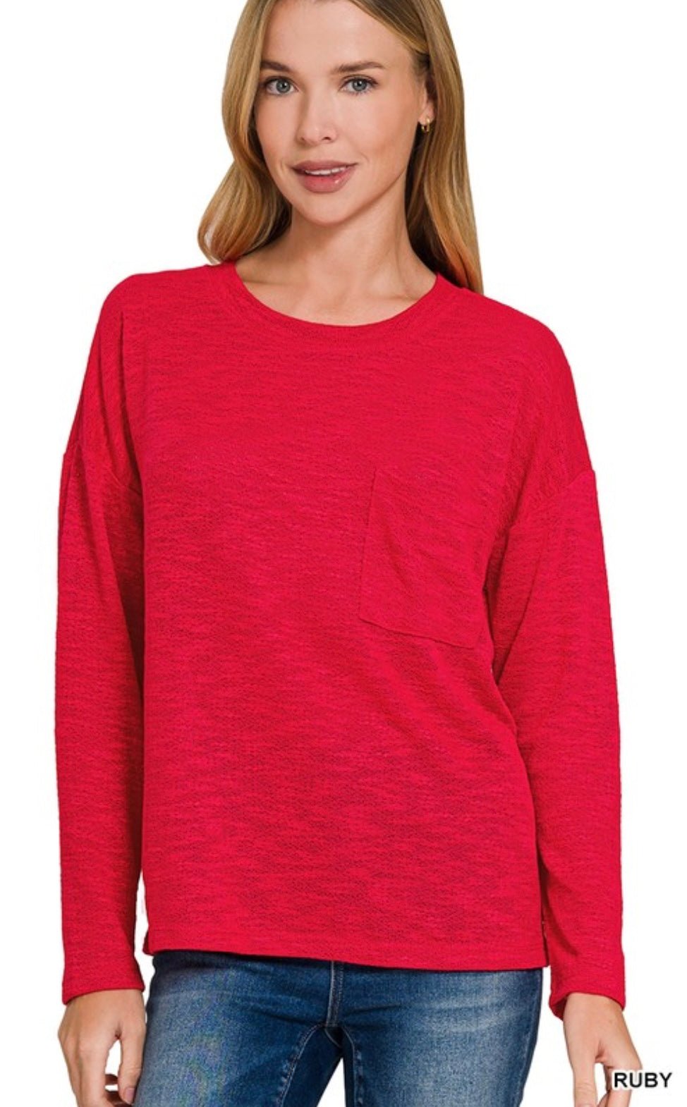 Slub Hacci Long Sleeve Tee - eloise boutique