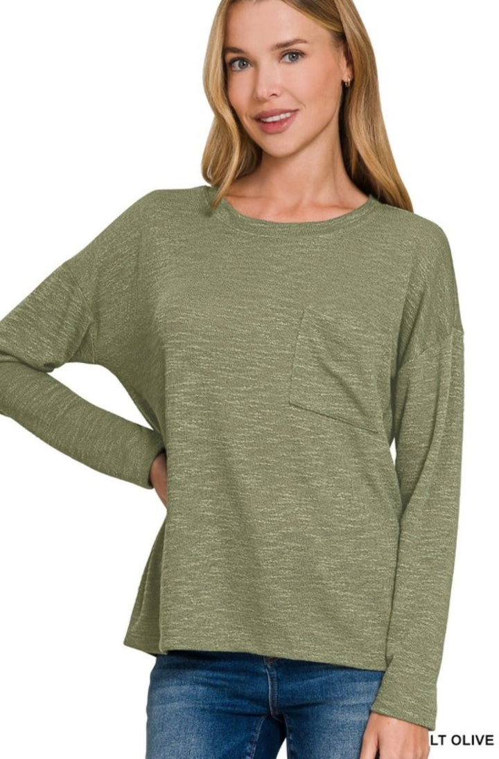 Slub Hacci Long Sleeve Tee - eloise boutique