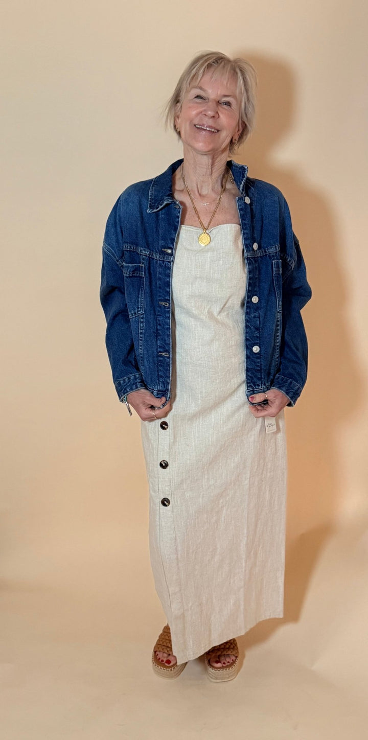 Solstice Linen Asymmetrical Midi - eloise boutique