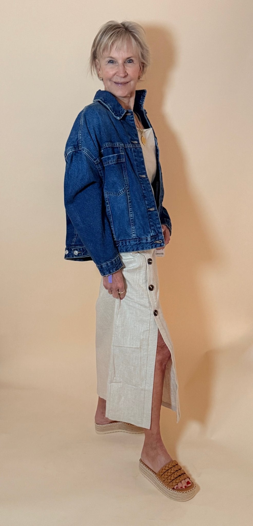 Solstice Linen Asymmetrical Midi - eloise boutique