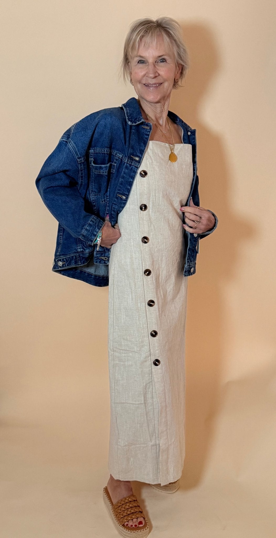 Solstice Linen Asymmetrical Midi - eloise boutique