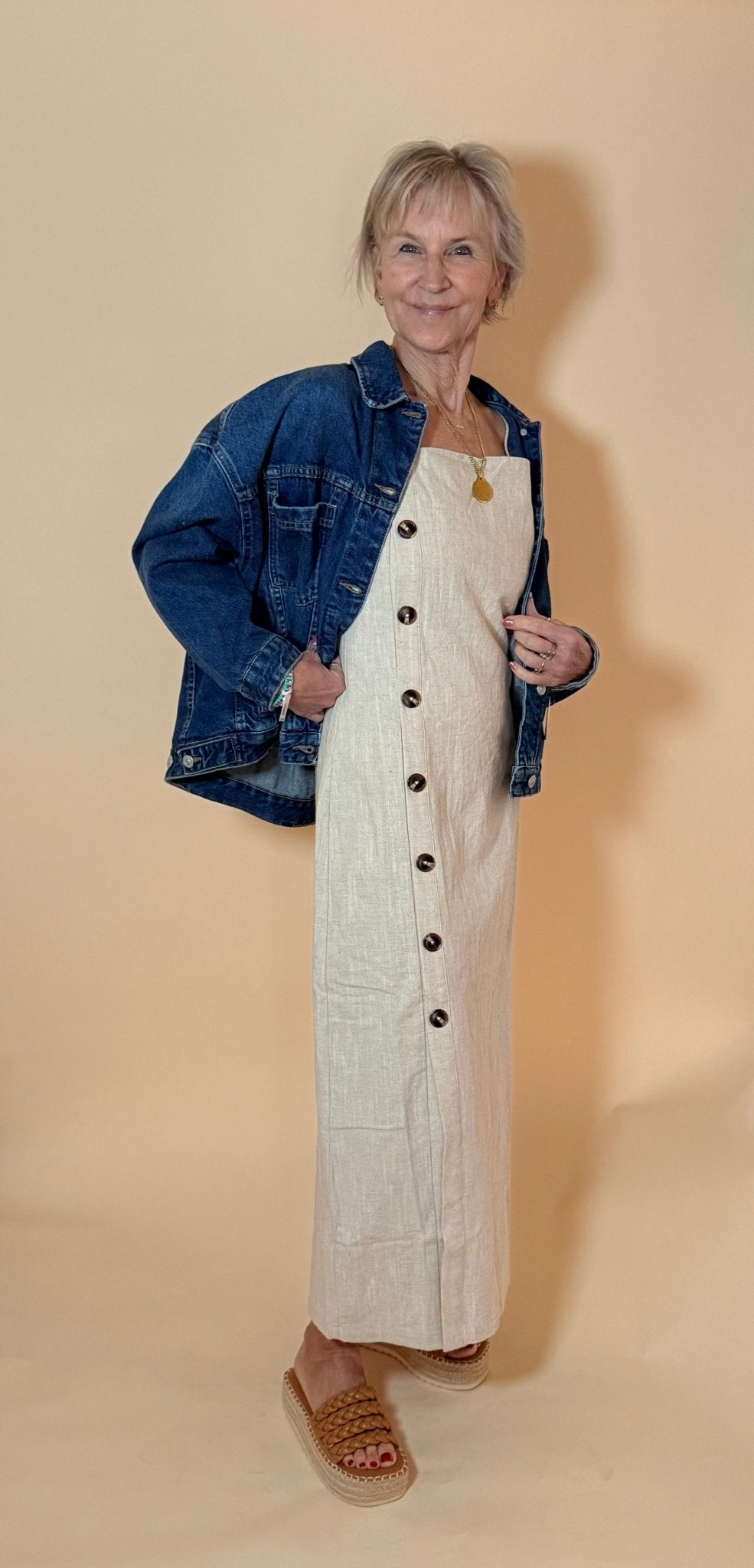 Solstice Linen Asymmetrical Midi - eloise boutique