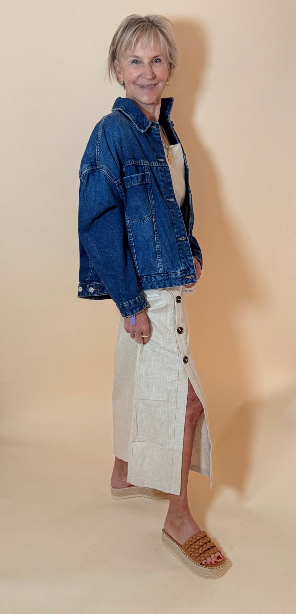 Solstice Linen Asymmetrical Midi - eloise boutique