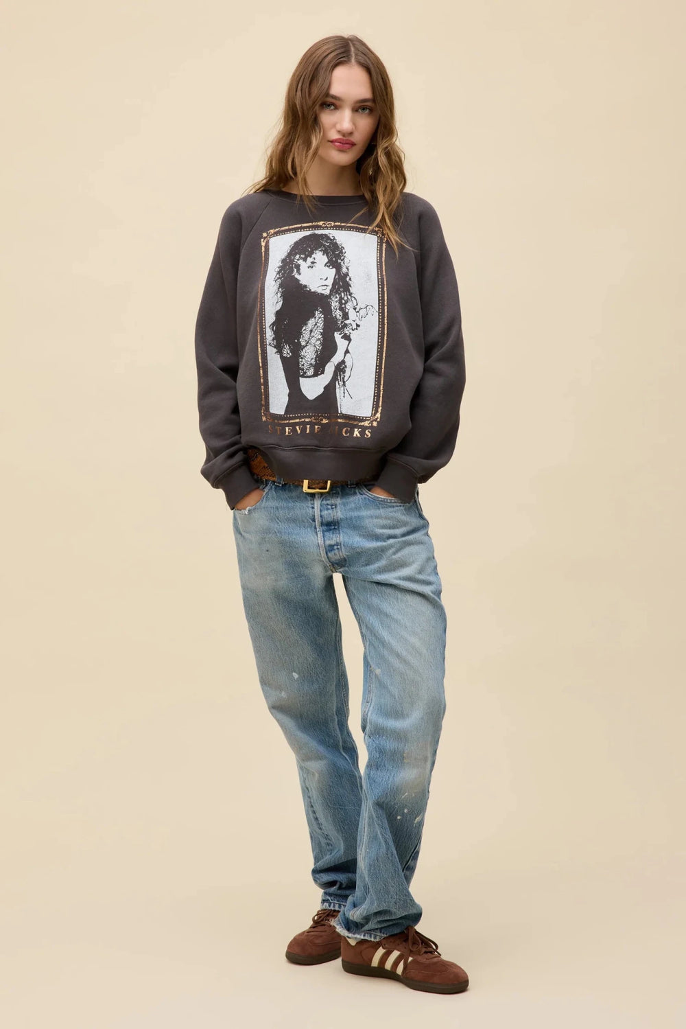 Stevie Nicks Orchid Bouquet Vintage Raglan Sweatshirt - eloise boutique