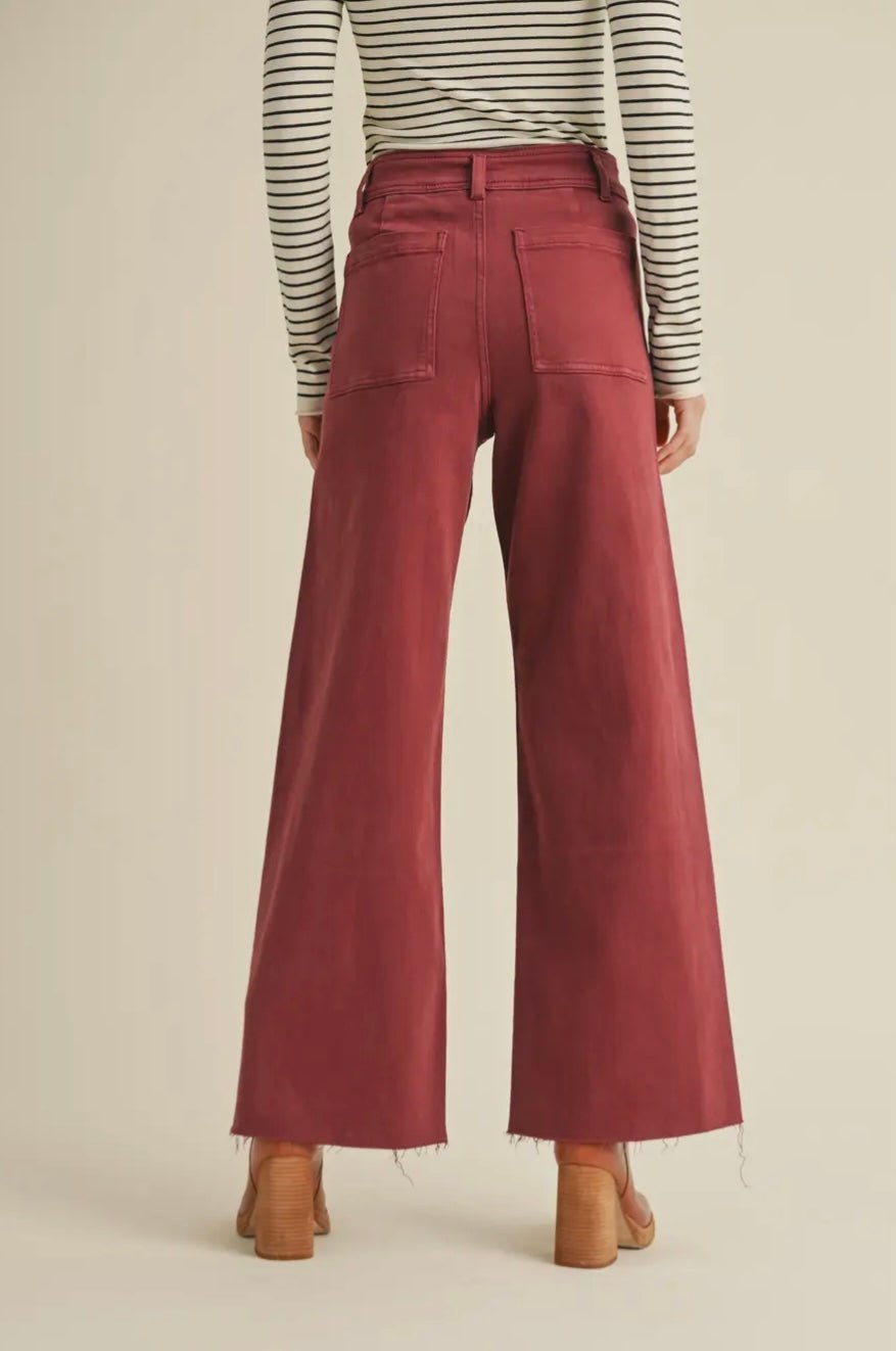 Straight Wide Leg Denim Pants - eloise boutique
