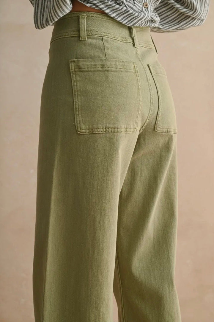 Straight Wide Leg Denim Pants - eloise boutique