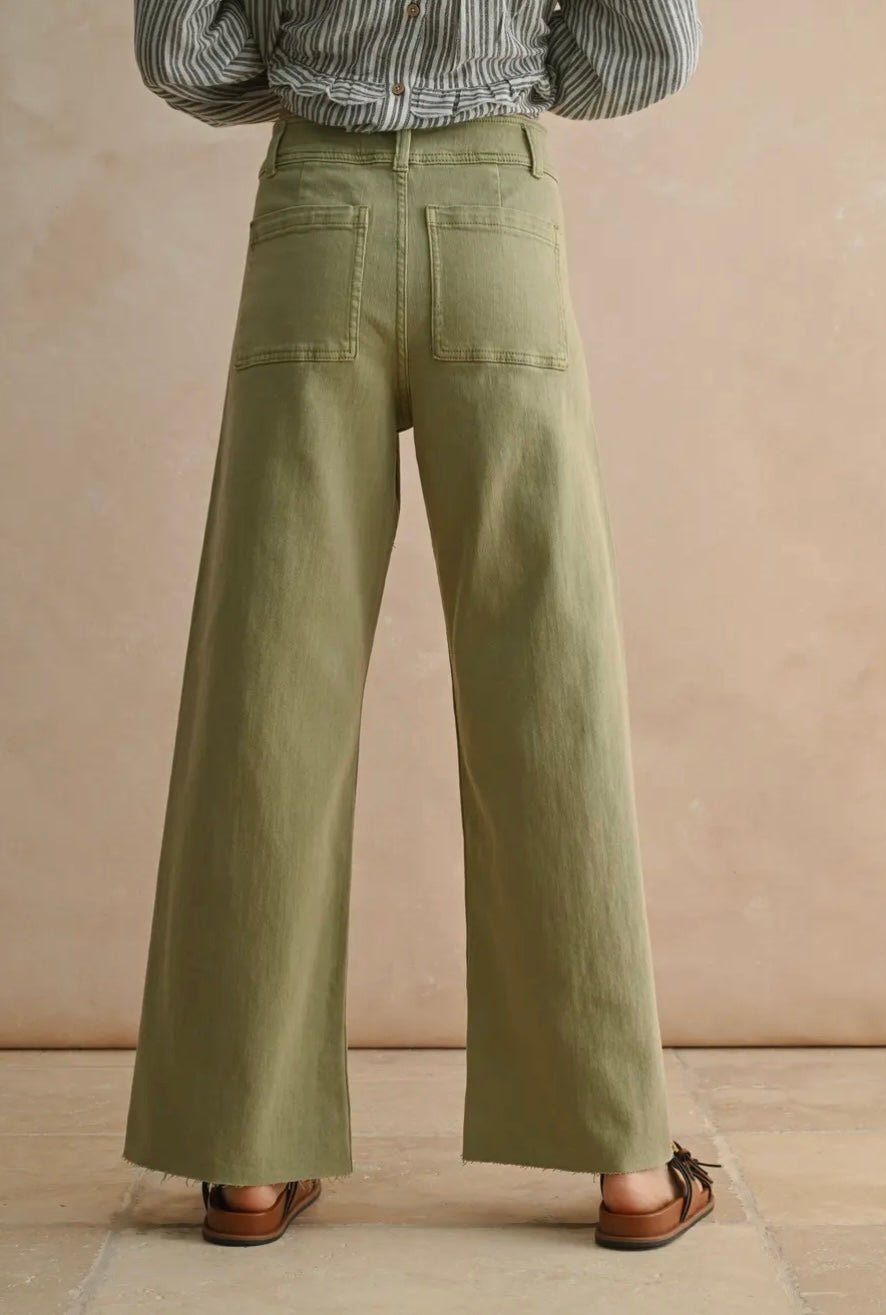 Straight Wide Leg Denim Pants - eloise boutique