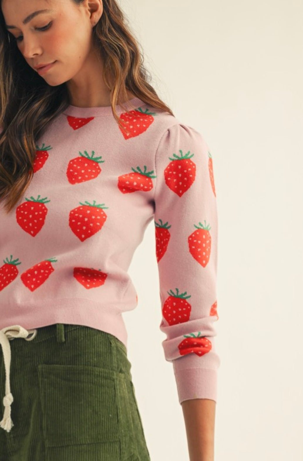 Strawberry Knit Sweater - eloise boutique